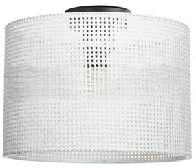Krémszínű mennyezeti lámpa textil búrával ø 30 cm Goza – Squid Lighting