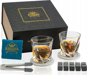Kanars Ajándék szett whiskyhez 2 db Kristályos Pohár