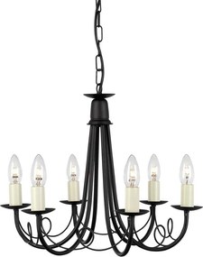 Elstead Lighting MINSTER MN6-BLACK Csillár 6x60W/E14