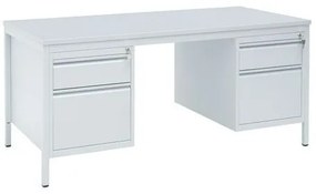 No brand  Basic irodai asztal két tárolóval, 160 x 80 x 76 cm, egyenes kivitel%
