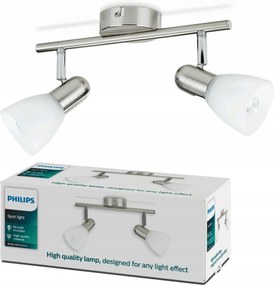 Mennyezeti lámpa Falra szerelhető fali lámpa 2x E14 nikkel Burlap Philips