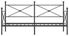 kanapéágy matrac nélkül fekete 90x200 cm acél