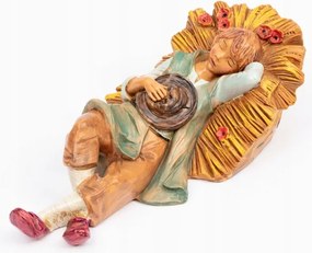 Betlehem figura Fontanini- Alvó fiú a szénán– 19cm magas figurákhoz