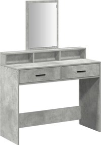 vidaXL Öltözködőasztal fiókkal Beton Szürke 100 x 41 x 140 cm Faanyag