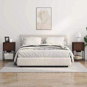Éjjeliszekrény 2 pcs barna tölgy 38 x 31 x 61 cm Faanyag