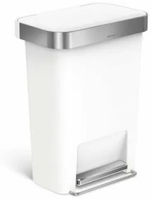 Simplehuman pedálos szemetes 45 l, fehér