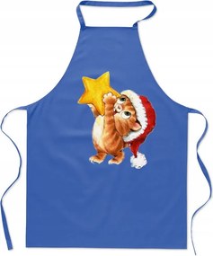 Konyhai kötény Karácsonyi nyomtatás Cica Karácsony Mikulás Ajándék