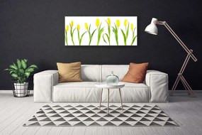 Vászonkép Tulipán sárga virágok 100x50 cm