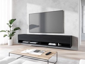 Függesztett TV szekrény Adenuk 140 MDF (fekete + fekete gyapjú) . 1106326