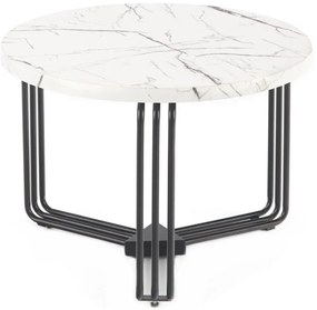 Kávésasztal ANTICA 41x55 cm fekete/márvány dekoráció