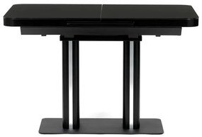 Bővíthető Étkezőasztal 120–160×80 cm, MDF, Fekete. HT-D1926 BK