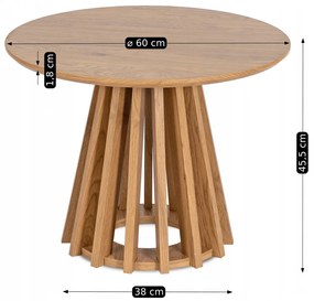 Dohányzóasztal Tölgy Színben. HARPER