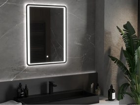 Mexen Zusa, LED fürdoszobai tükör háttérvilágítással 60x80 cm, 6000K, páramentes, 9808-060-080-611-00