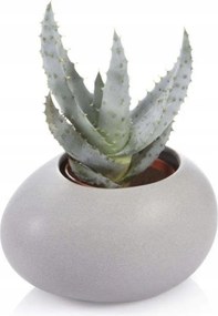 Fedő kis virágcseréphez, szürke, hossza 11 cm