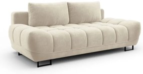 Cirrus bézs háromszemélyes kinyitható kanapé bársony kárpittal - Windsor &amp; Co Sofas