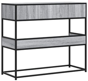 szürke sonoma színű szerelt fa tálalóasztal 90x35x80 cm