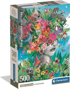 Virágzó gondolatok Head in Jungle 500 db-os Compact puzzle Clementoni