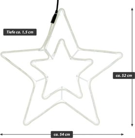 Karácsonyi csillag 360 Led hideg fehér 55 cm