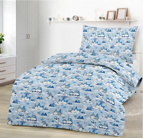 CHRISTMAS SCRATCH BLUE pamut ágynemű DeLuxe