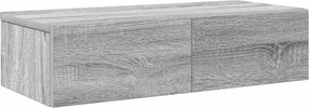 vidaXL Falipolc fiókokkal szürke sonoma 60x26,5x15 cm műszaki fa