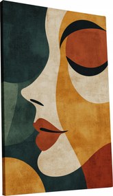 Vászonkép Retro Nő a 70-es évek stílusában otthon nappali 70x100