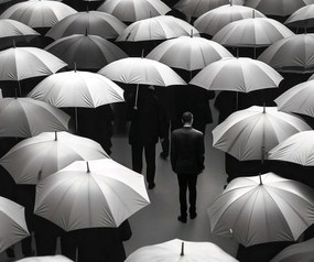 Poszter 60x50cm Magány a tömegben