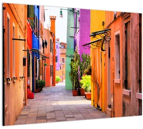 Színes olasz utca képe (70x50 cm)