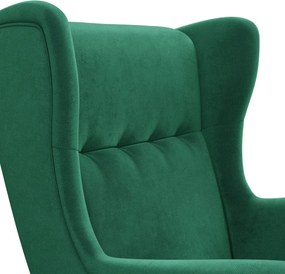 Uszak Mini fotel, bársony, zöld