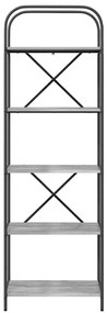 Könyvespolc Szürke sonoma 60 x 30 x 183 cm Faanyag