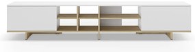 Fehér TV-állvány 230x44 cm Cequoia – Marckeric
