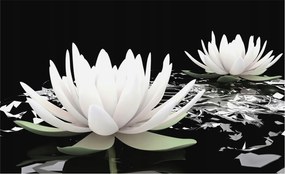 Dekoratív Fotótapéta Hálószobába Víz virágok 416x254 Ragasztó