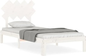 vidaXL fehér tömör fenyőfa ágy matrac nélkül 90 x 200 cm