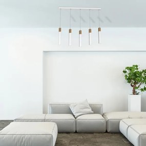 Csillár zsinóron SOLO 5xGU10/MR11/40W/230V fehér