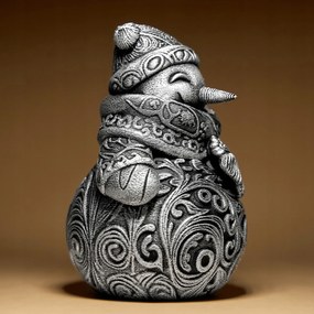 Hóember szobor figura dekoráció télre és karácsonyra 3D nyomtatás 15cm