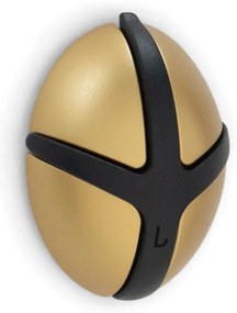 Fekete-aranyszínű fali műanyag akasztó Tick – Spinder Design