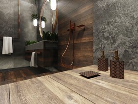 BISK Erga Glossy, álló kozmetikai pohár, fekete-arany, ERG-07969