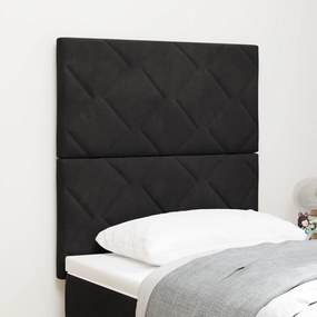 LED fejtámla Gyémánt blokk dizájn Fekete 80 cm Bársony
