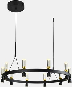ITALUX PND-83812-20 ALMELO Modern Függesztett Lámpa Fekete, Átlátszó, Arany LED IP20