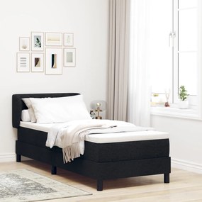 Boxspring Ágy Matrac Fekete 80x200 cm Szövet