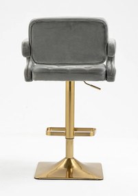 HR8403KW Acél modern velúr szék arany lábbal