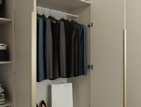 Senso 4D gardróbszekrény, 200x56.5x200 cm, kasmír