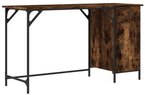 füstös tölgy színű szerelt fa számítógépasztal 131 x 48 x 75 cm