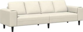 vidaXL Nappali Kanapé Krém 250 x 77 x 76 cm