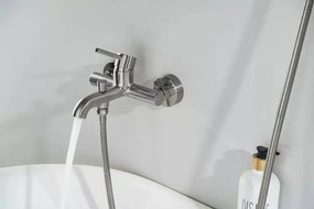 AREZZO design ASTRO kádcsaptelep szett, szálcsiszolt nikkel