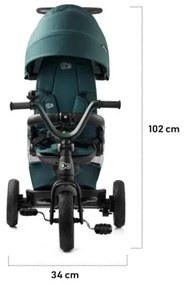 KINDERKRAFT - Gyermek tricikli 5v1 EASYTWIST szürke/fekete