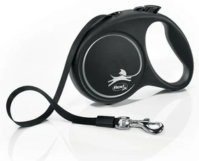Flexi öntekercselő póráz Black Design M, 5 m, 25kg