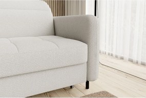 Krémszínű buklé kinyitható-tárolóhelyes sarokkanapé (bal oldali-heverő résszel) Gomsi – ELTAP