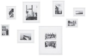 Nyolc darab kép fehér keretben GARANGO Beliani