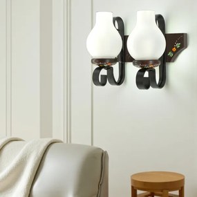 Brilagi - QUEEN fali lámpa 2xE14/40W/230V bükk/wenge