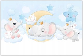 Poszterek 120x80 Elefánt- és nyúlcsalád